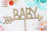 Baby With Arrow Cake Topper 2 (other colour choices available)