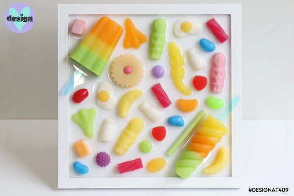 Sweet As Framed Resin Lolly Art (Free Shipping)