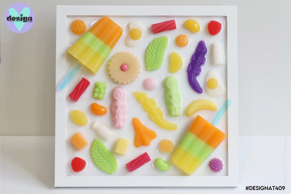 Sweet As Framed Resin Lolly Art (Free Shipping)
