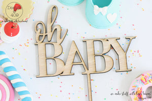 Oh Baby Cake Topper Style 1 (other colour choices available)