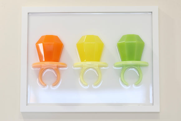 Large Ring Pops Framed Resin Lolly Art (Free Shipping)
