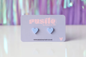 Heart Earrings - Pastel Purple