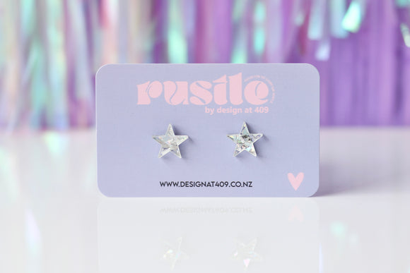 Star Earrings - Crystal Holo Sparkle