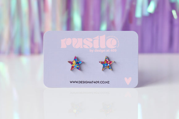 Star Earrings - Confetti