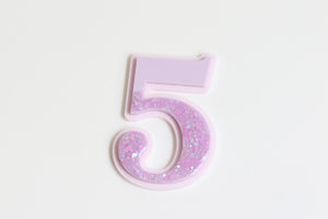 5 Layered Glitter Number