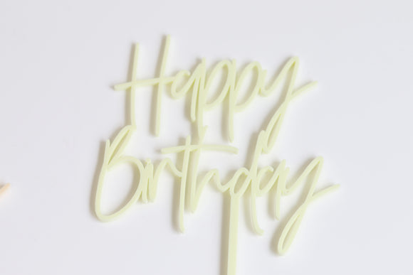 Smaller Happy Birthday Cake Topper