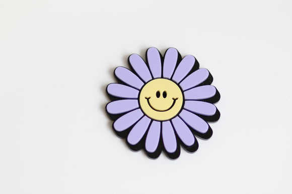 Smiley Face Flower Layered Charm