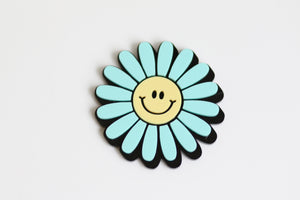 Smiley Face Flower Layered Charm