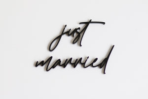 Just Married Cake Word