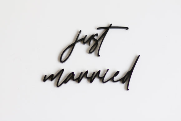 Just Married Cake Word