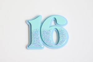 16 Layered Glitter Number