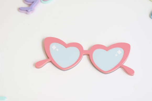 Larger Heart Glasses Charm