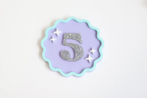 5 Wave Round Cake Deco/Charm