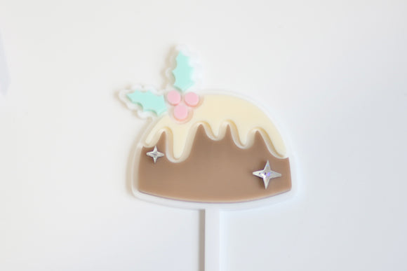 Christmas Pudding Cake Topper