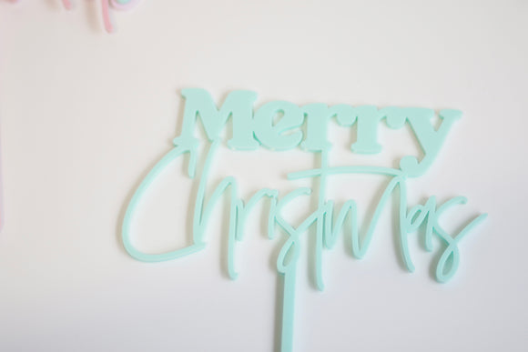 Merry Christmas Cake Topper