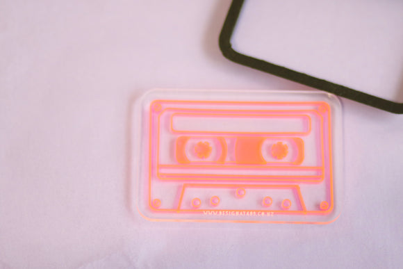 Cassette Tape Stamp With Cutter