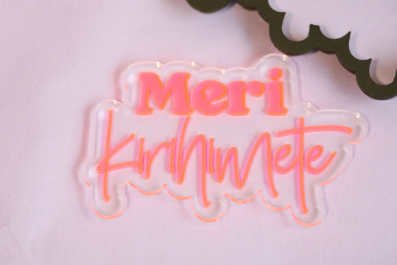 Meri Kirihimete Stamp With Cutter