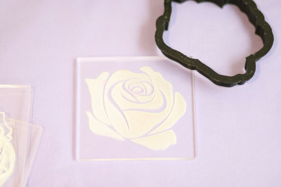 Rose Raised Stamp And Cutter