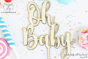 Oh Baby Cake Topper Style 2 (other colour choices available)