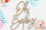 Oh Baby Cake Topper Style 3 (other colour choices available)