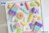 Sweet As Framed Resin Lolly Art - Pastel (Free Shipping)