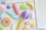 Sweet As Framed Resin Lolly Art - Pastel (Free Shipping)