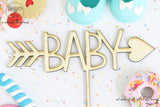 Baby With Arrow Cake Topper (other colour choices available)