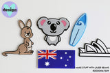 Australian Theme Layered Cake Charms