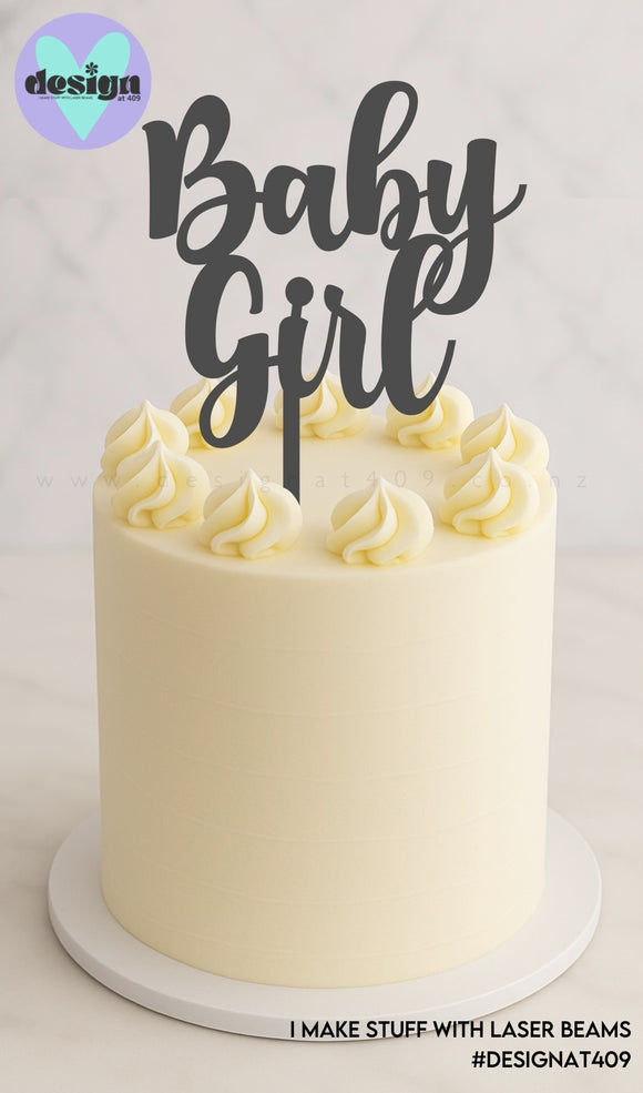 Baby Girl Cake Topper Style 1 (other colour choices available)