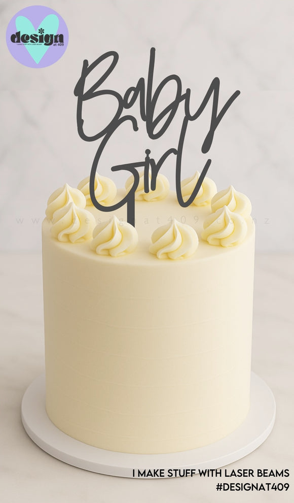 Baby Girl Cake Topper Style 2 (other colour choices available)