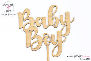 Baby Boy Cake Topper Style 1 (other colour choices available)