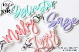 Custom Name Layered Bag Tag