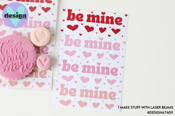 Be Mine Backing Cookie Card