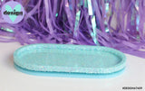 Blue Glitter/Blue Oval Trinket Tray