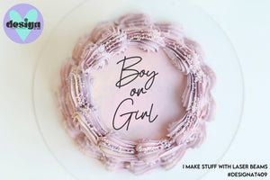 Boy Or Girl Cake Words (options available)