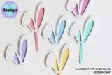 Bunny Ears Layered Cake Charm or Topper