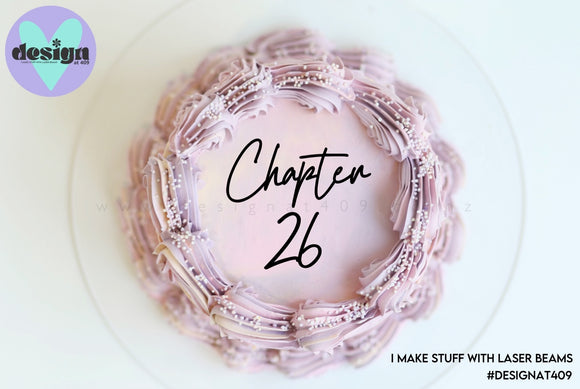 Chapter Custom Age Cake Words (options available)