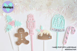 Christmas Layered Cake Charms Or Cake Toppers