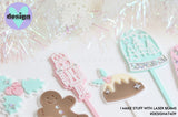 Christmas Layered Cake Charms Or Cake Toppers