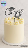 Congrats Graduation Themed Cake Topper (other colour choices available)