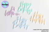 Cupcake Words Toppers (other fonts and colours)