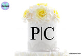 Custom Initials Acrylic Cake Deco Style #4 (colour options available)