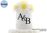 Custom Initials Acrylic Cake Deco (options available)
