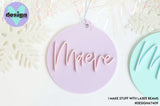 Custom Name Bauble Christmas Tree Decoration