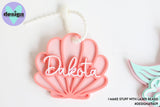 Custom Name Shell Layered Bag Tag