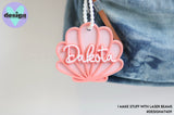 Custom Name Shell Layered Bag Tag