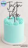 Custom Name & Name Cake Topper Style 1 (other colour choices available)