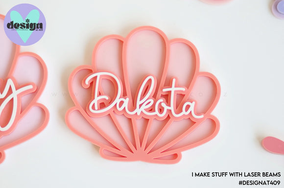 Custom Layered Shell Cake Name (options available)