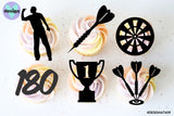 Darts Themed Cut Out Cupcake Topper (Sold Individually)