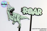 Party T Rex OR Roar Layered Cake Topper